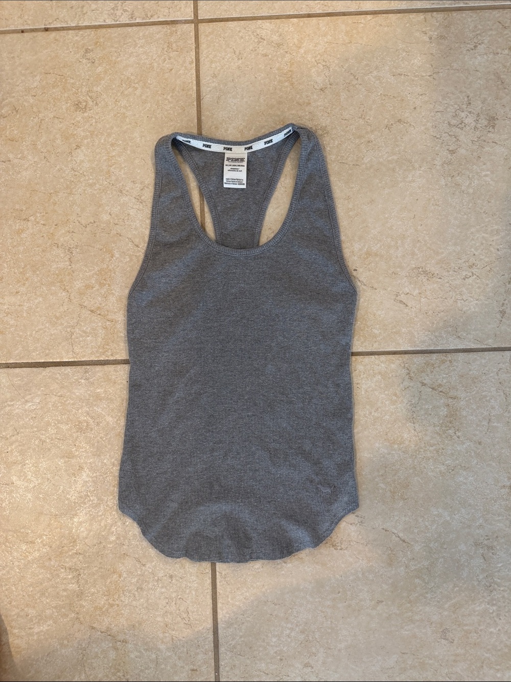 Victoria's Secret Gray Racerback Tank Top